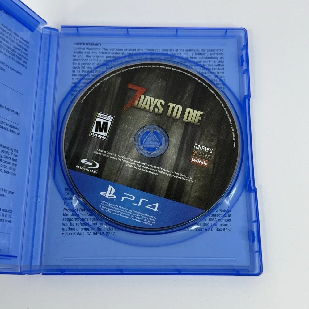 7 Days to Die (Sony PlayStation 4 PS4, 2016) Tested Working